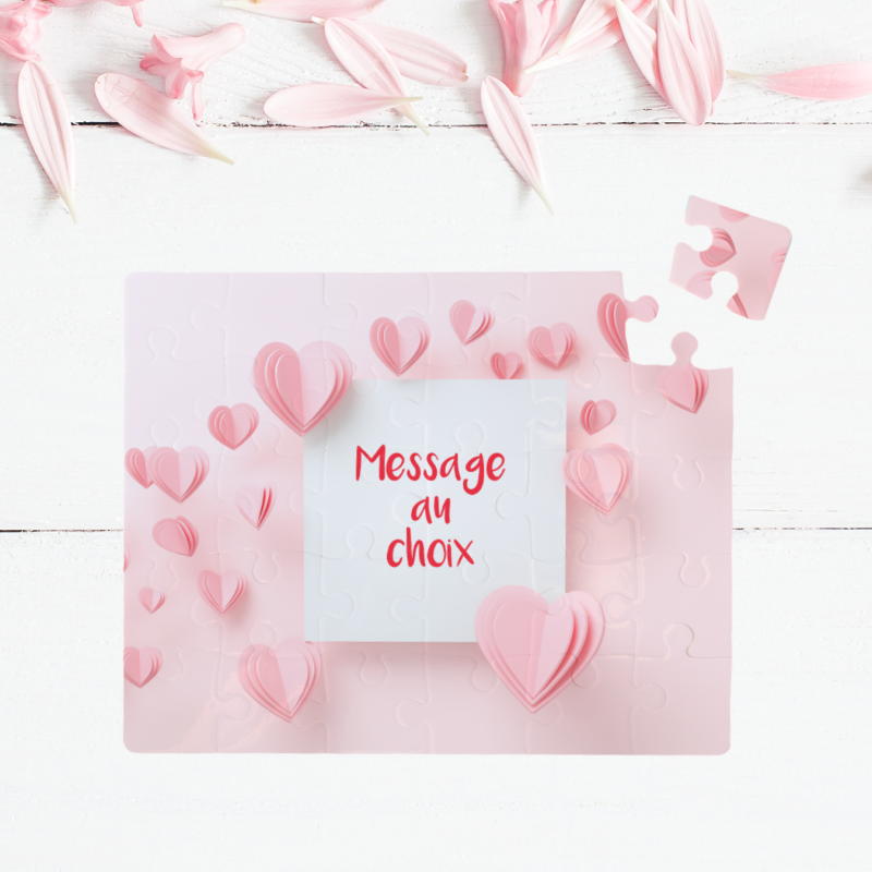 Puzzle cœur personnalisable