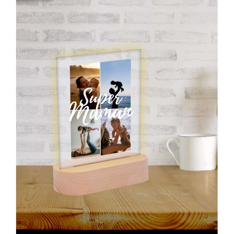 Lampe personnalisée Super Maman